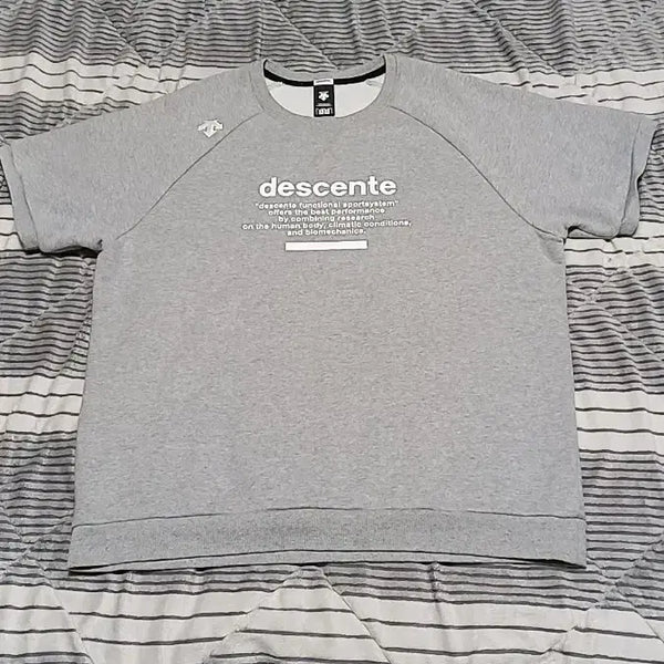 [BUNJANG] Descente Oversized Brushed Cotton T-shirt Sweatshirt 105 / 데상트 오버핏 기모반팔맨투맨 105 가슴60 기장72