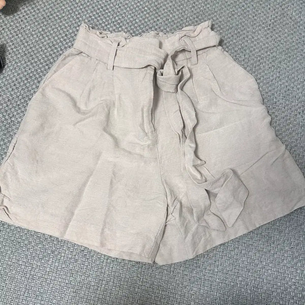 [BUNJANG] H&M Linen Blend Short Pants / H&M 베이지 린넨 블렌드 숏팬츠