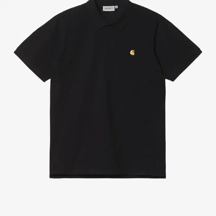 [BUNJANG] Carhartt WIP S/S Chase Pique Polo Shirt Black/Gold XL / 칼하트WIP 반팔 판매