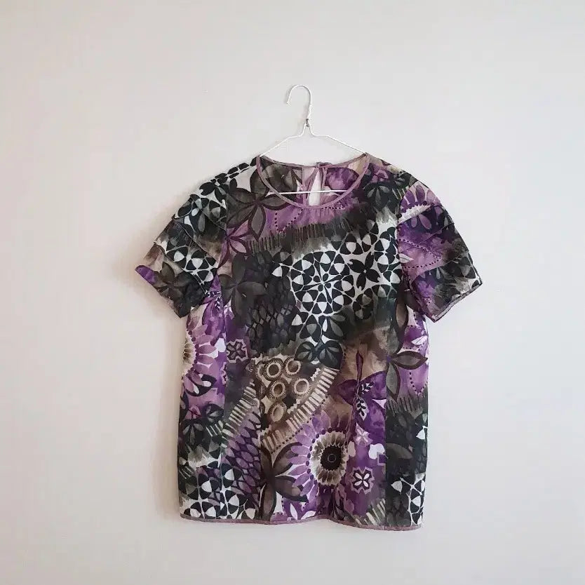 [BUNJANG] Demian Short Sleeve Blouse / 데미안 반팔 블라우스