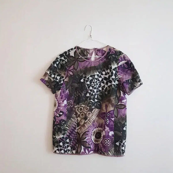 [BUNJANG] Demian Short Sleeve Blouse / 데미안 반팔 블라우스