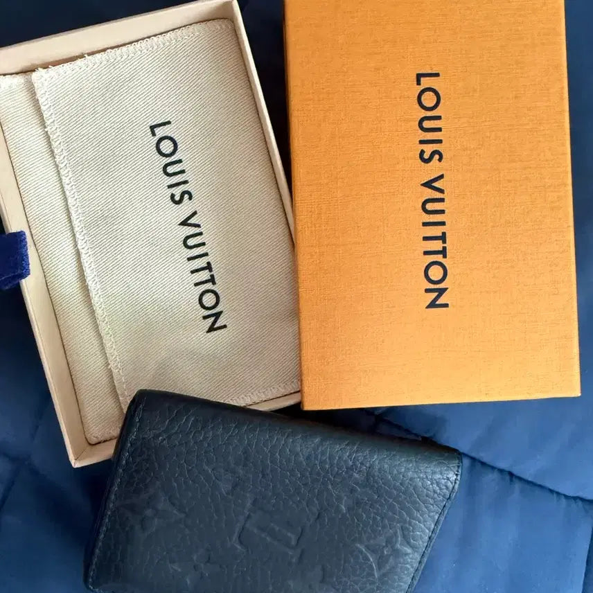 [BUNJANG] Louis Vuitton Black Leather Card Holder / 루이비통 카드지갑