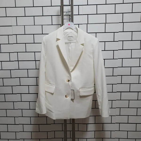 [BUNJANG] Women's White Blazer / 분-118 여성 화이트 블레이저