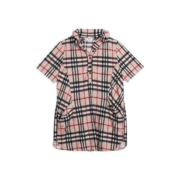 [BUNJANG] Kim Chang-suk Check Span Short-Sleeve T-Shirt / 여성F/ 김창숙 시원 체크 스판 반팔티 BG 35-151