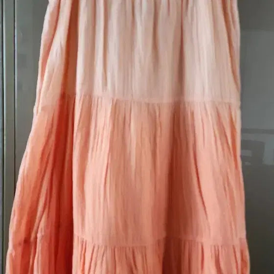 [BUNJANG] Vintage Mori Girl Bohemian Style Orange String Dress / 일본 빈티지 모리걸 보헤미안 스타일 오렌지 끈 원피스