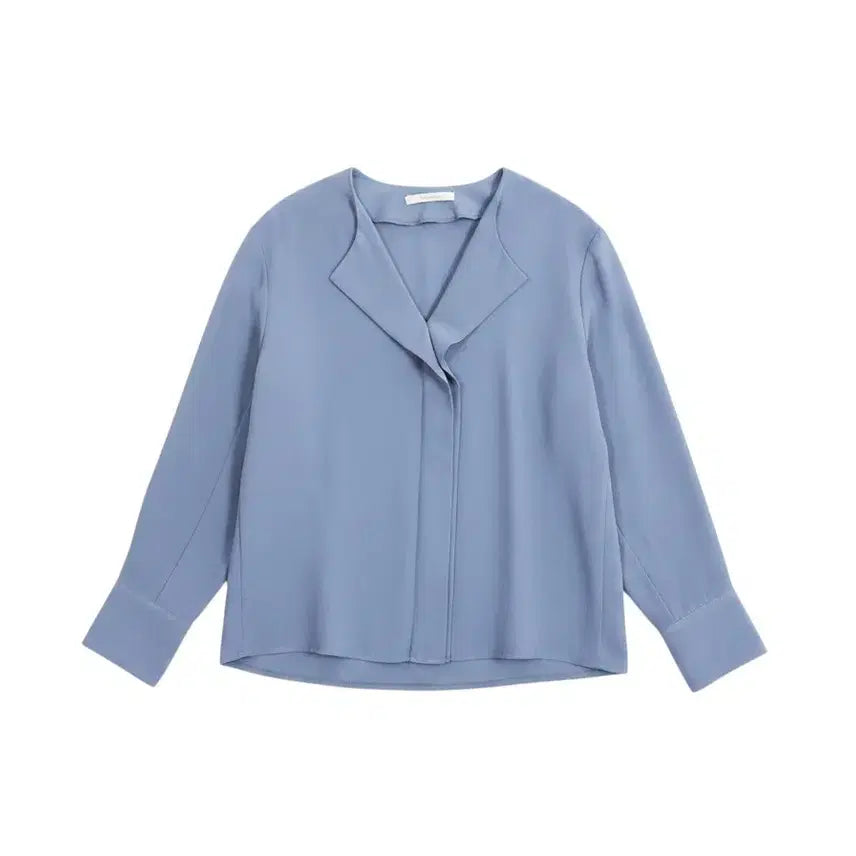 [BUNJANG] Cherrykoko Women's Open Collar Cool Tone Blouse / 여성F/ 체리코코 오픈 카라 쿨톤 블라우스 PP 35-149