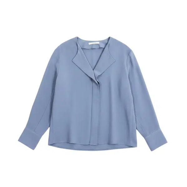 [BUNJANG] Cherrykoko Women's Open Collar Cool Tone Blouse / 여성F/ 체리코코 오픈 카라 쿨톤 블라우스 PP 35-149