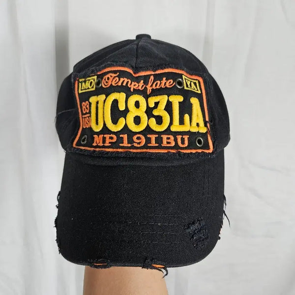[BUNJANG] Japanese Damage Black Ball Cap / 일본 데미지 블랙 볼캡