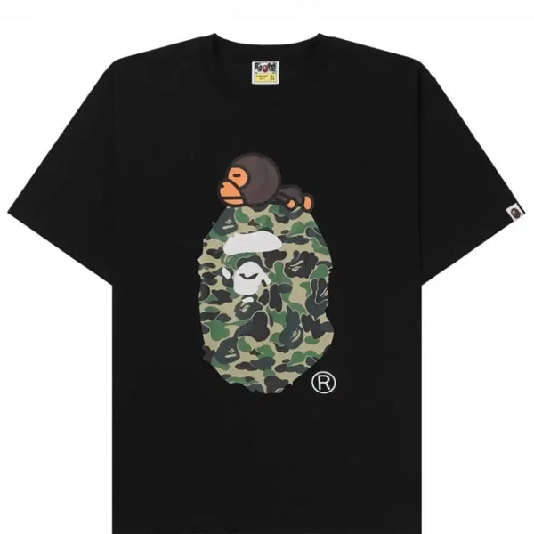 [BUNJANG] BAPE ABC Camo Milo On Big Ape T-Shirt Black Green / 베이프 ABC 카모 마일로 온 빅 에이프 티셔츠 블랙 그린