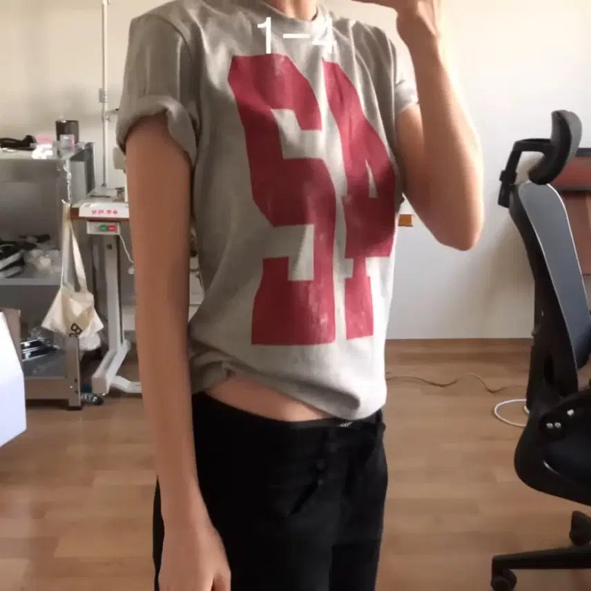 [BUNJANG] ERTAL 42 T-shirt Melange Grey Size S / 이알티알 42 T-shirt
