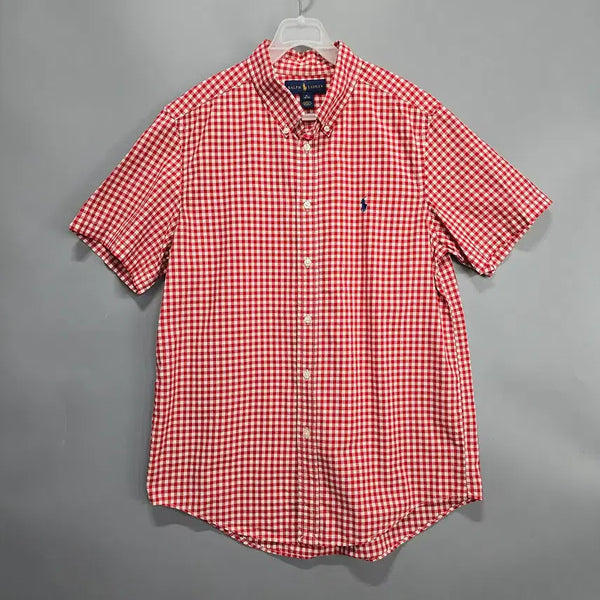 [BUNJANG] Polo Ralph Lauren Red Gingham Check Short Sleeve Shirt / 폴로 랄프로렌 레드 깅엄 체크 반팔 셔츠 95