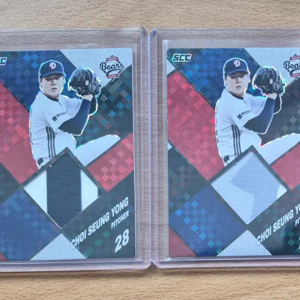 [BUNJANG] 2025 SCC KBO Doosan Bears Choi Seung-yong Game-Worn Jersey Card 2-Card Lot / 2025 SCC KBO 센세이션 두산 최승용 실착 저지카드 2장랏 판매
