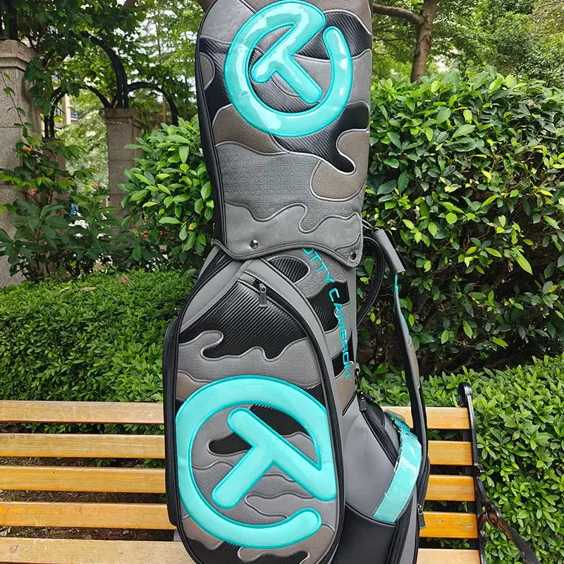 [BUNJANG] Waterproof Scrub Caddy Bag (Gray Blue) / 신상 골프백 왕관 방수 스크럽 캐디백(그레이블루)