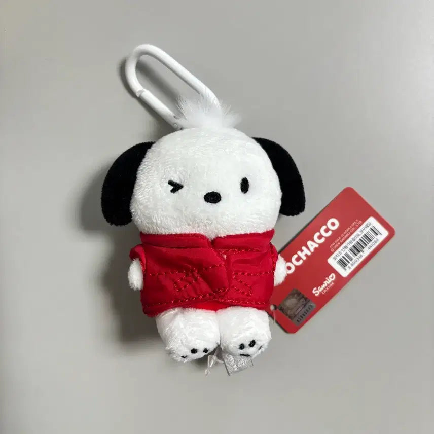 [BUNJANG] Sanrio Pochacco Padded Vest Bag Charm Keychain (New) / [신제품] 정품 산리오 포차코 장꾸패딩 가방걸이 키링