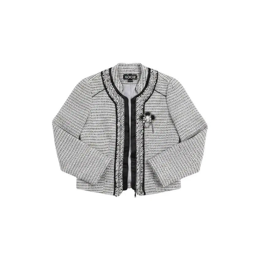 [BUNJANG] SOCIE Tweed Suit Jacket BK / 여성55/ SOCIE 쏘시에 트위드 정장 자켓 BK 35-138