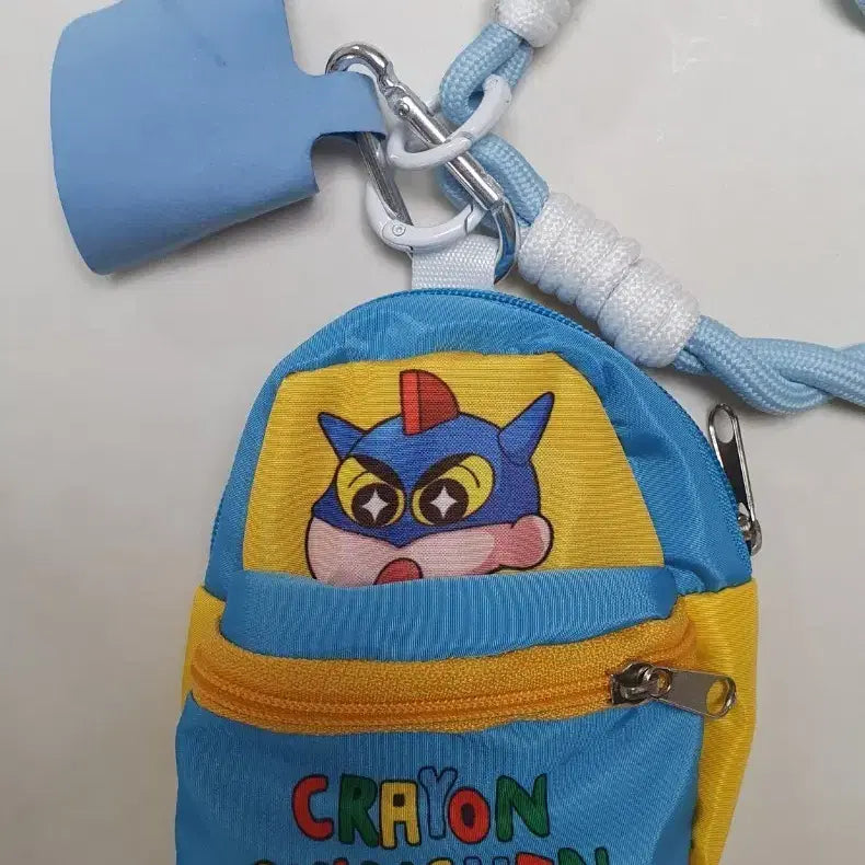 [BUNJANG] Crayon Shin-chan Action Masked Man Mini Backpack Pouch Keyring / 짱구 액션가면 미니 백팩 파우치 키링 새상품