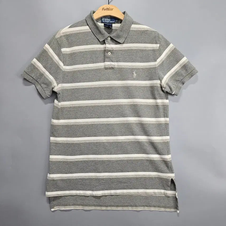 [BUNJANG] Polo Ralph Lauren Striped Short Sleeve Polo Shirt M / 폴로 랄프로렌 스트라이프 반팔 카라티셔츠 M
