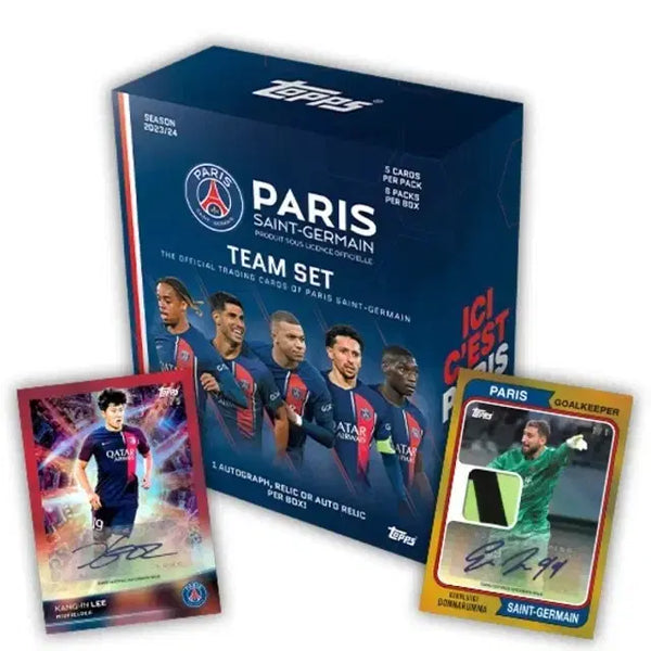 [BUNJANG] Topps PSG Team Set 23-24 Hobby Box Sealed Football Cards / [미개봉] 오토1장 보장 탑스 psg 팀세트 23-24 하비박스 축구카드