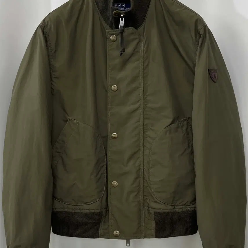 [BUNJANG] Polo Ralph Lauren Olive Cotton Blend Utility Deck Jacket / 폴로 랄프로렌 올리브 코튼블렌드 유틸리티 덱자켓