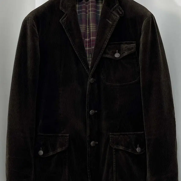 [BUNJANG] Polo Ralph Lauren RL67 Roughout Corduroy Hunting Jacket Wood Brown / 폴로 랄프로렌 RL67 우드브라운 러프아웃 코듀로이 헌팅자켓