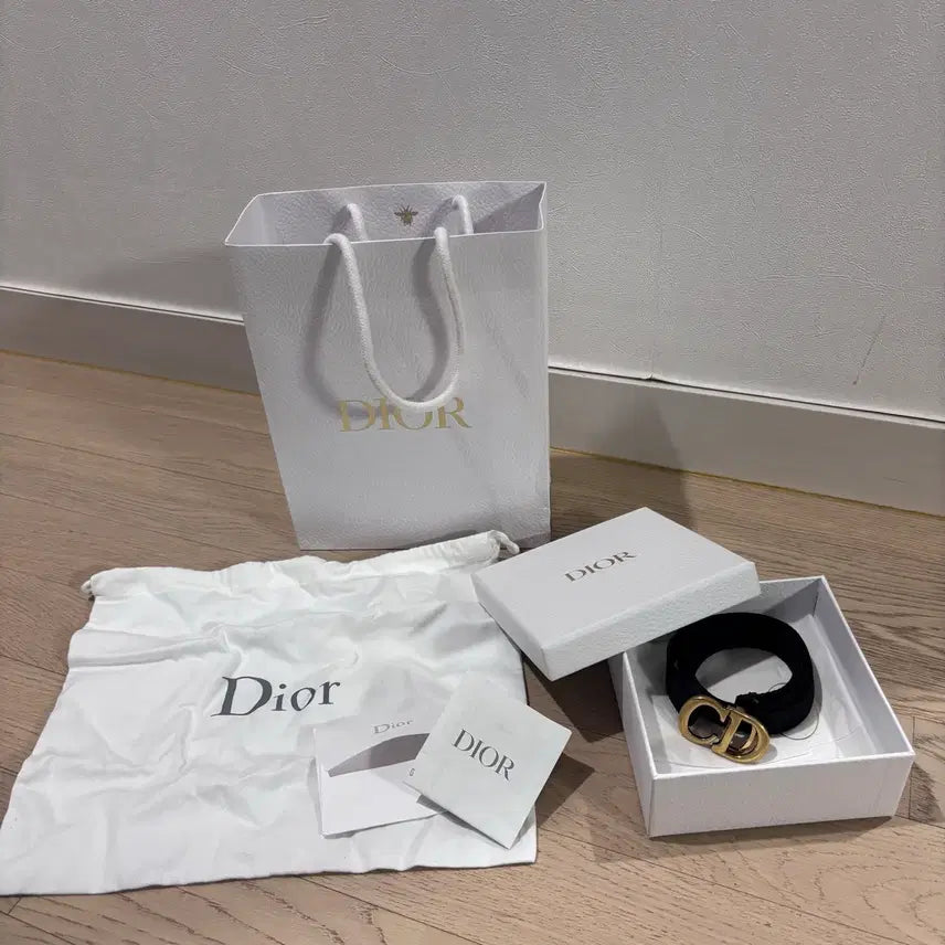 [BUNJANG] Dior Saddle Nylon Belt Black Gold Buckle M / [정품] Dior 새들 나일론 벨트 블랙 금장 M
