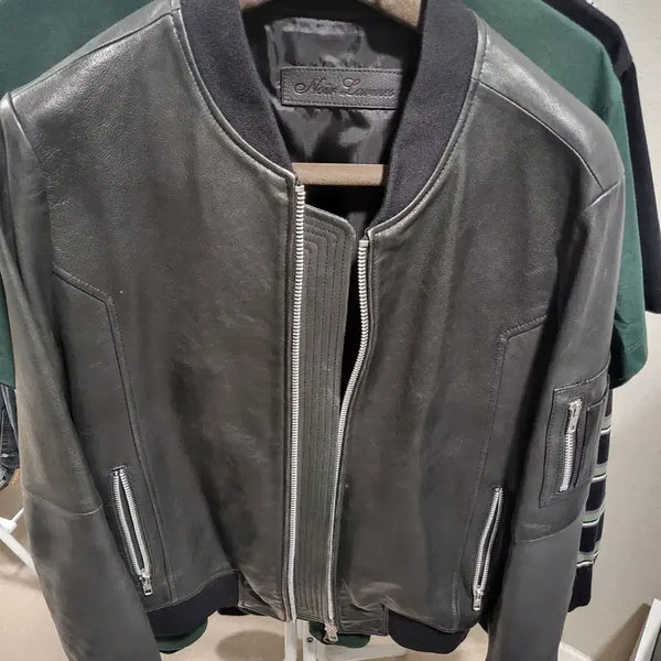 [BUNJANG] 44Noir Larmes MA-1 Leather Jacket / 44느와르 라르메스 ma-1가죽자켓