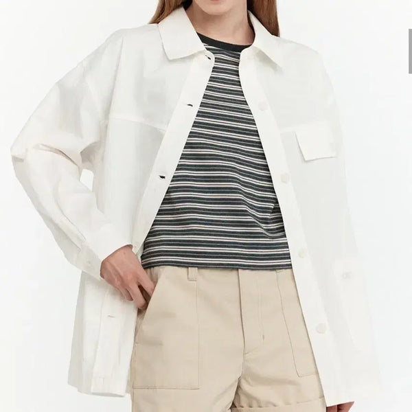 [BUNJANG] OIOI Collection Cotton Shirt Jacket / 오아이오아이 컬렉션 코튼 셔츠 자켓