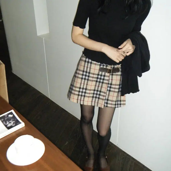 [BUNJANG] Merryon Rub Buckle Skirt / 메리온 루브 버클 스커트
