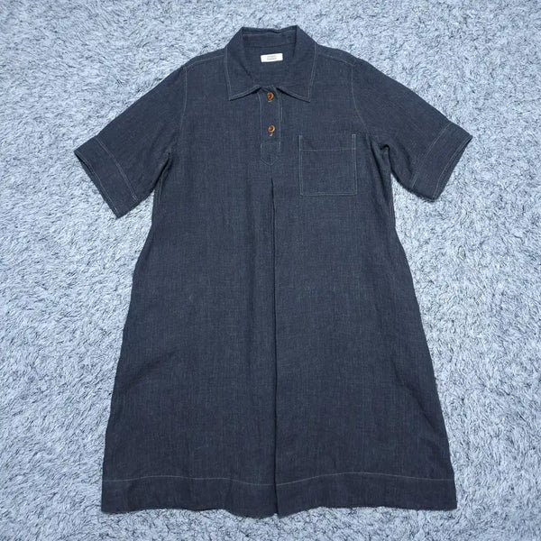 [BUNJANG] Studio Tomboy Linen Short Sleeve Long Dress One Size / 스튜디오톰보이) Onesize(free) 린넨반팔 롱원피스 / 왕눈이샵
