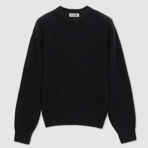 [BUNJANG] Coar Cashpop Tweed Crewneck Knit Black M / (M) 쿠어 캐시팝 트위드 크루넥 니트 (블랙)