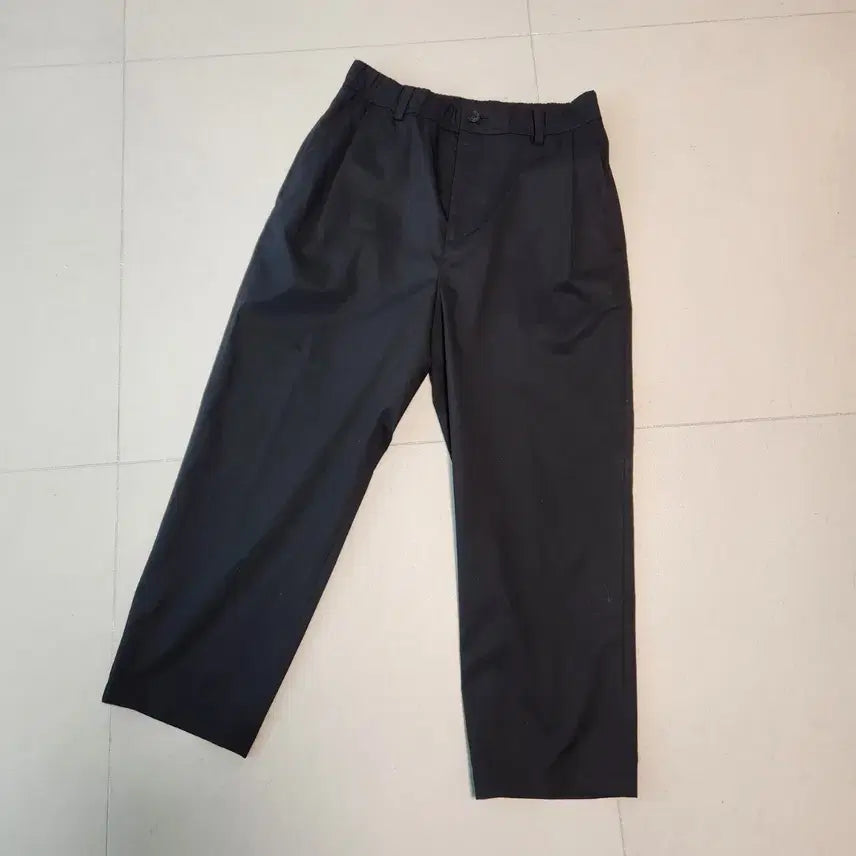 [BUNJANG] Solid Homme Black Tapered Fit Pants / 솔리드옴므 블랙 테이퍼드 팬츠