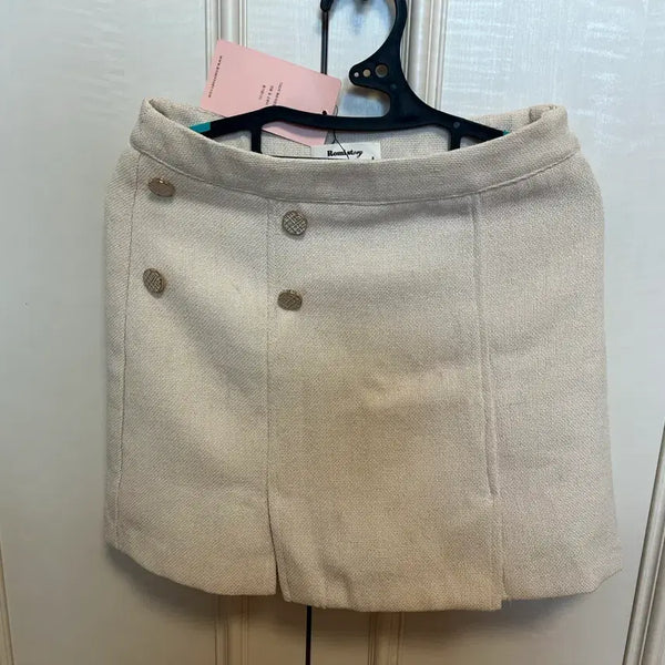 [BUNJANG] Ivory Tweed Mini Skirt / 트위드 미니스커트