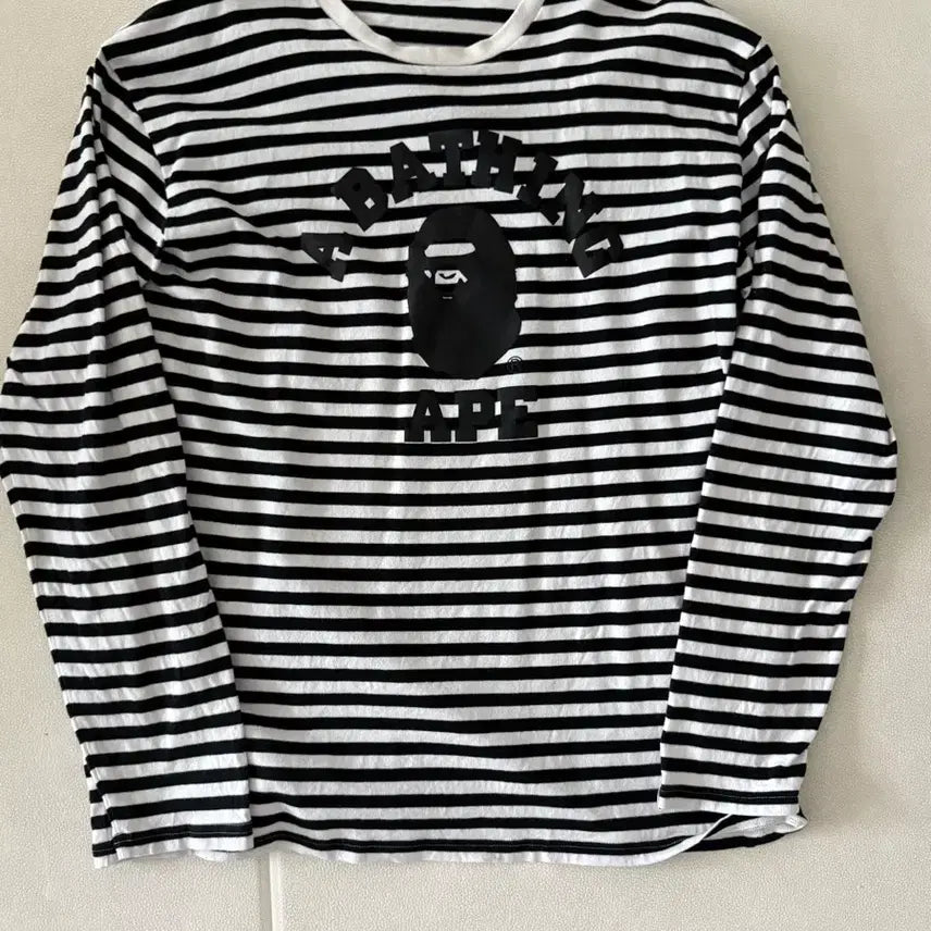 [BUNJANG] A Bathing Ape Striped Long Sleeve T-Shirt XL / A BATHING APE 스트라이프 긴팔티 2XL