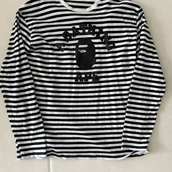 [BUNJANG] A Bathing Ape Striped Long Sleeve T-Shirt XL / A BATHING APE 스트라이프 긴팔티 2XL