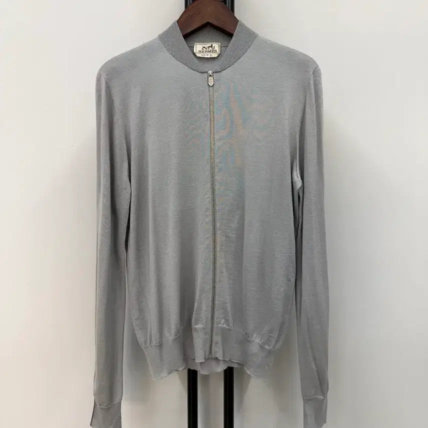[BUNJANG] Hermes Cashmere Knit Zip-Up Bomber Jacket / 에르메스 캐시미어 니트 집업 봄버
