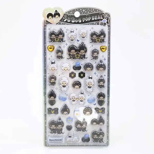 [BUNJANG] Monchhichi Ururuchu Pop Seal Sticker Mono Version / (일본정품)몬치치 우루츄루 팝씰 스티커 모노버전
