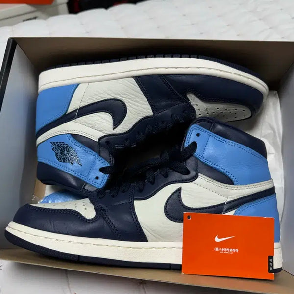 [BUNJANG] Air Jordan 1 Retro High Obsidian UNC 260 / 에어 조던 1 레트로 하이 옵시디언 UNC 260