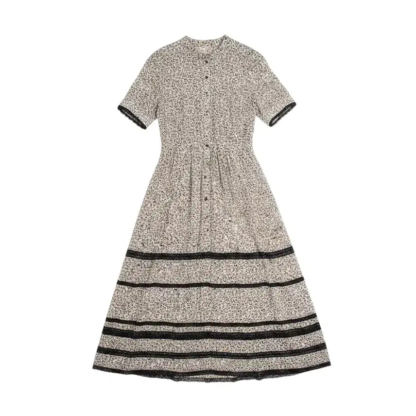 [BUNJANG] TEMPLE COTON Floral Long Dress (Women's S) / 여성S/ TEMPLE COTON 고급소재 잔꽃 롱원피스 BG