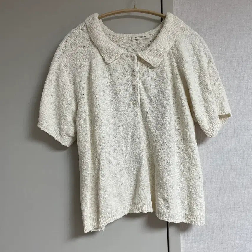 [BUNJANG] Slowmood Short Sleeve Knit Polo Shirt / 슬로우무드 반팔 카라 니트