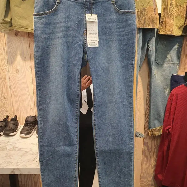[BUNJANG] SHESMISS Washed Denim Straight Slim Fit Jeans (Size S) / [새상품/수량한정] 쉬즈미스 여성 워싱 데님 청바지 55 S