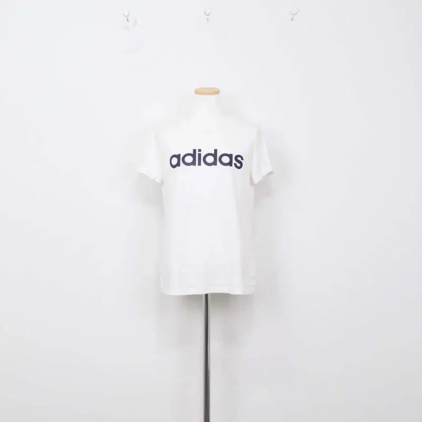 [BUNJANG] Adidas Women's Round Neck Short Sleeve T-Shirt White L / [정품]아디다스 여성 라운드 반팔 티셔츠 화이트 L 정인샵
