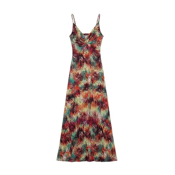 [BUNJANG] Boho Chic Zigzag Strap Sleeveless Maxi Dress / 여성F/ 수입 BOHO CHIC 지그재그 끈나시  롱원피스 휴양지