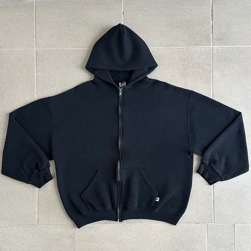 [BUNJANG] Vintage Russell Athletic Hoodie Zip-Up Black L / 빈티지 러셀 후드집업 블랙 L