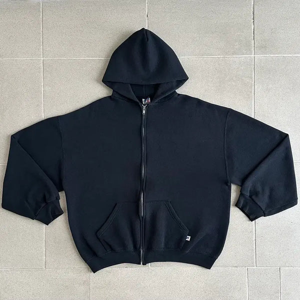 [BUNJANG] Vintage Russell Athletic Hoodie Zip-Up Black L / 빈티지 러셀 후드집업 블랙 L