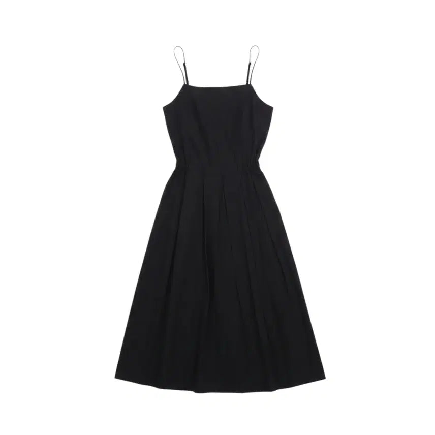 [BUNJANG] Women's Broccoli Salad String Sleeveless Maxi Dress / 여성F/ 브로콜리샐러드 끈나시 스트링 원피스 BK