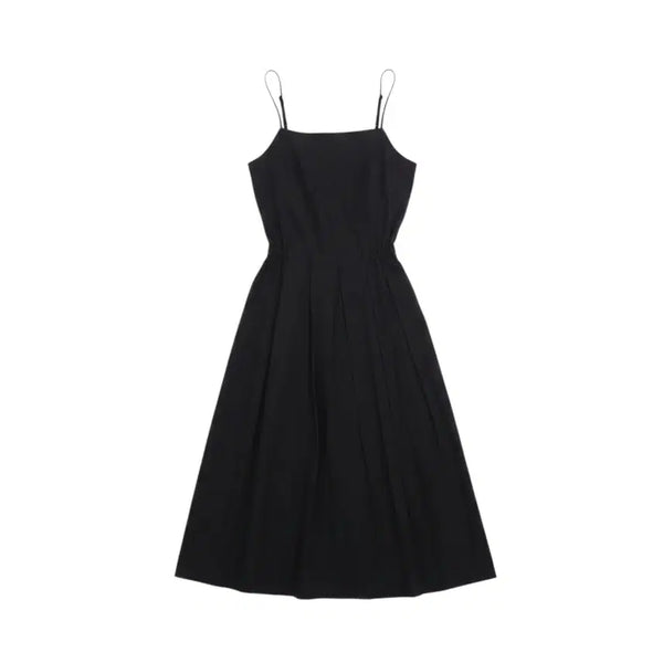 [BUNJANG] Women's Broccoli Salad String Sleeveless Maxi Dress / 여성F/ 브로콜리샐러드 끈나시 스트링 원피스 BK