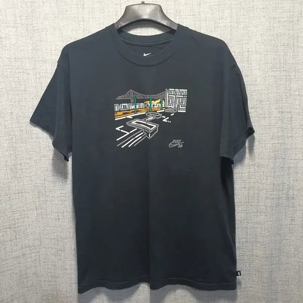 [BUNJANG] Nike SB Black Printing T-Shirt 2XL / 나이키 SB 반팔 티셔츠 블랙 프린팅 2XL