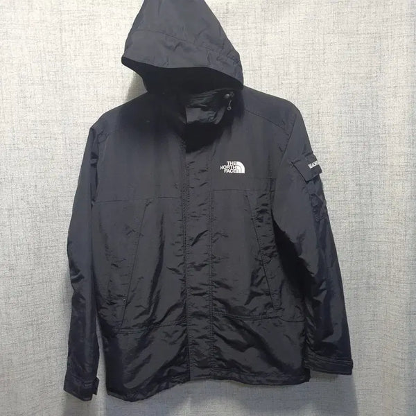 [BUNJANG] The North Face Side Pocket Logo Black Windbreaker Jacket Size 85 / 노스페이스 사이드포켓 로고 블랙 바람막이 자켓 85