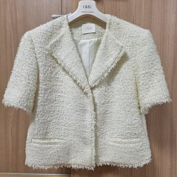 [BUNJANG] ORR Tweed Jacket Ivory M / ORR 오르 트위드 자켓 M
