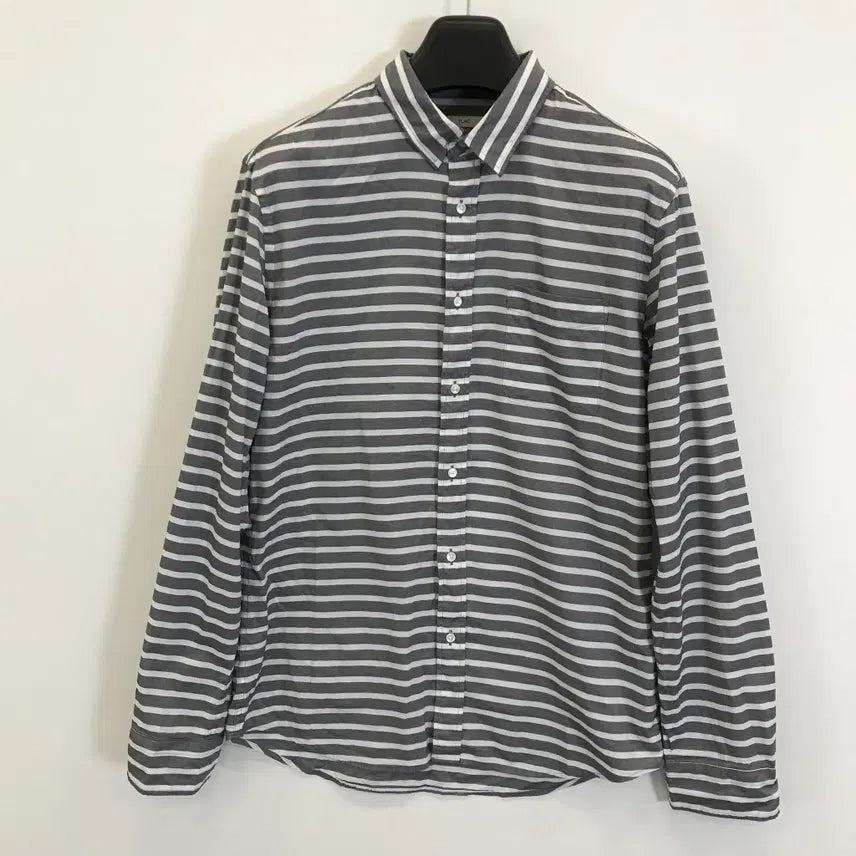 [BUNJANG] PLAC Cotton Striped Shirt / 플랙 PLAC 코튼 스트라이프셔츠 [100]
